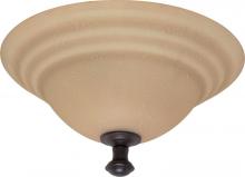 Nuvo 60/2416 - Mericana ES; 2 Light; Flush Mount with Amber Water Glass; Lamp Included
