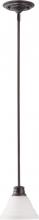 Nuvo 60/3362 - 1-Light 7" Mini Pendant Light in Mahogany Bronze Finish with Frosted Glass and (1) 13W GU24