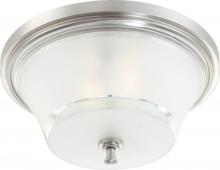 Nuvo 60/4532 - 3-Light Flush Mount Ceiling Light in Brushed Nickel Finish with Clear Outer & Frosted Inner Glass