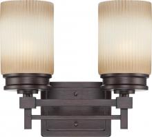 Nuvo 60/4602 - Wright - 2 Light Vanity Fixture w/ Amaretto Glass