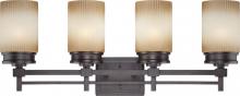 Nuvo 60/4604 - Wright - 4 Light Vanity Fixture w/ Amaretto Glass