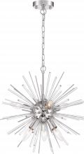 60/6993 - Cirrus - 8 Light Chandelier - with Glass Rods - Polished Nickel Finish