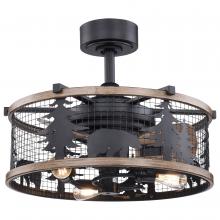 Vaxcel International F0068 - Kodiak, Bear 21" Fan ORBronze + Burnished Teak