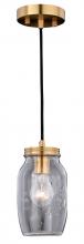 Vaxcel International P0230 - Jar 4.5-in Mini Pendant Natural Brass