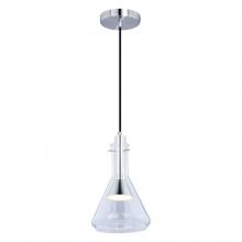 Vaxcel International P0285 - Bunsen 6.5-in LED Mini Pendant Satin Nickel