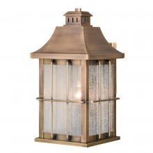  T0502 - Quincy 8-in Outdoor Wall Light Antique Brass