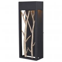  T0561 - Ocala 6 in. W LED Outdoor Wall Light Textured Black with Poplar