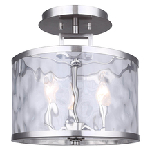 Canarm ISF677A03BN - CALA, 3 Lt Semi Flush, Water Mark Glass
