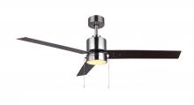  CF52JAC3BN-ES - CFan 52", 3 Pylwood Blades, Walnut and Grey Blade Color, Downrod Mount, Acrylic, 1x20W Int. LED