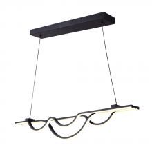  LCH261A36BK - VEIRA, LCH261A36BK, MBK Color, 36" Width Cord LED Chandelier, PVC, 42W LED (Integrated), Dimmabl