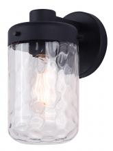  IOL637BK - JUNO, BK (Sand) Color, 1 Lt Outdoor Down Light, Clear Textured Glass, 1 x 60W Type A