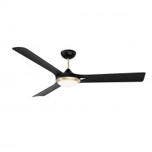  AC30760-BLK/OCB - ORI 60" Matte Black & Oilcan Brass Ceiling Fan