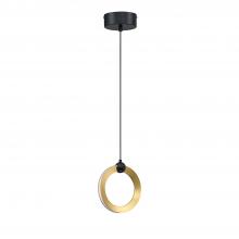  PF328-1L-BLK/BRS - 1 LIGHT LED RING PENDANT