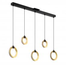  PF328-5LBR-BLK/BRS - 5 LIGHT LED PENDANT BAR