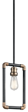 Kichler 43888BK - Imahn 1 Light Mini Pendant Black/Gold