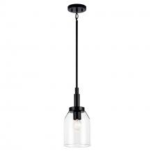  52725BK - Madden 15 Inch 1 Light Mini Pendant with Clear Glass in Black