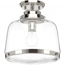 Progress P350074-104 - Judson Collection One-light flush mount in an Polished Nickel
