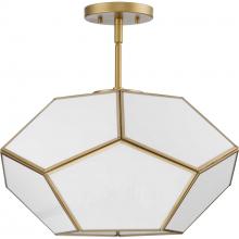  P350261-078 - Latham Collection 18 in. Three-Light Vintage Brass Contemporary Flush Mount
