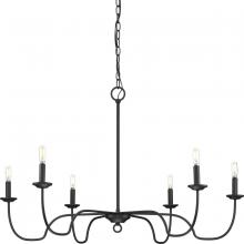 Progress P400292-31M - Canebrake Collection 6 Light Chandelier
