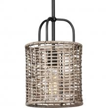 Progress P500307-031 - Lavelle Collection 1-Light Natural Rattan Global Mini-Pendant