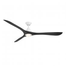Modern Forms Canada - Fans Only FR-D2504-72L-MW/MB - Carve 72 Downrod Ceiling Fan
