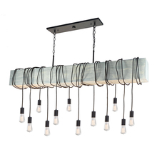 Artcraft AC11502BW - Farmhouse 12 Light Island Light (Beach Wood)