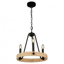  AC11713BK - Perris 3 Light Chandelier Black