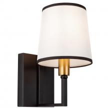  SC13347BK - Coco 1 Light Sconce Black and Gold