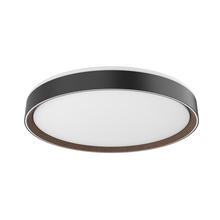Kuzco Lighting Inc FM43920-BK/WT - ESSEX 20" FLUSH MOUNT BLACK OUTER, WALNUT INNER