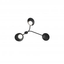  WS90116-BK - ROTAIRE THREE HEAD WALL SCONCE BLACK