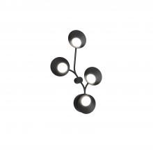  WS90120-BK - ROTAIRE FOUR HEAD WALL SCONCE BLACK