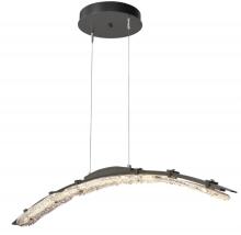  137586-LED-STND-07-ZM0749 - Glissade Large LED Pendant Dark Smoke Clear Glass