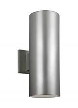  8413897S-753 - Outdoor Cylinders transitional 2-light integrated LED outdoor exterior small wall lantern sconce in