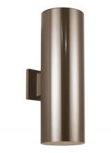  8413997S-10 - Outdoor Cylinders transitional 2-light integrated LED outdoor exterior large wall lantern sconce in