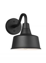  8537401-12 - Barn Light traditional 1-light outdoor exterior dark sky friendly small wall lantern sconce in black