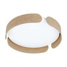 Eglo Canada 205421A - 1 LT Integrated LED Ceiling Light w/ Wood Finish & White Acrylic Shade