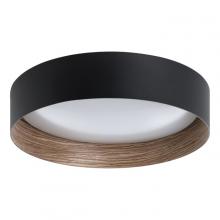 Eglo Canada 206239A - 1 LT LED Ceiling Light w/ Black & Sandlewood Venner Finish & White Diffuser