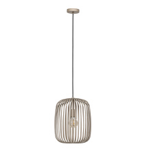 Eglo Canada 900496A - 1 LT Cage Pendant w/ a Sandy Finish & Sandy Shade