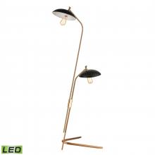  D4653-LED - Scarab 66'' High 2-Light Floor Lamp - Satin Brass - Includes LED Bulbs
