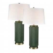  S0019-10295/S2 - Knox 30'' High 1-Light Table Lamp - Set of 2 Dark Green