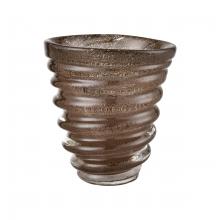  S0047-11324 - Metcalf Vase - Small Bubbled Brown