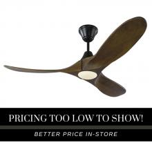 Visual Comfort & Co. Fan Collection 3MAVR60BKD - Maverick 60" LED Ceiling Fan
