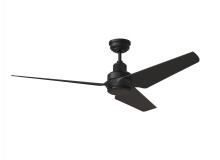  3RULSM52MBKD - Ruhlmann Smart 52" Dimmable Indoor/Outdoor Integrated LED Midnight Black Ceiling Fan